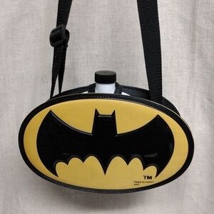 DC Comics Batman Canteen Bag, Gold backdrop with Batwing, nylon strap, P…
